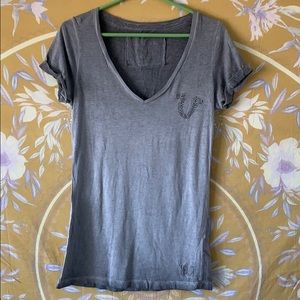 True Religion Rolled Sleeve Logo Tee